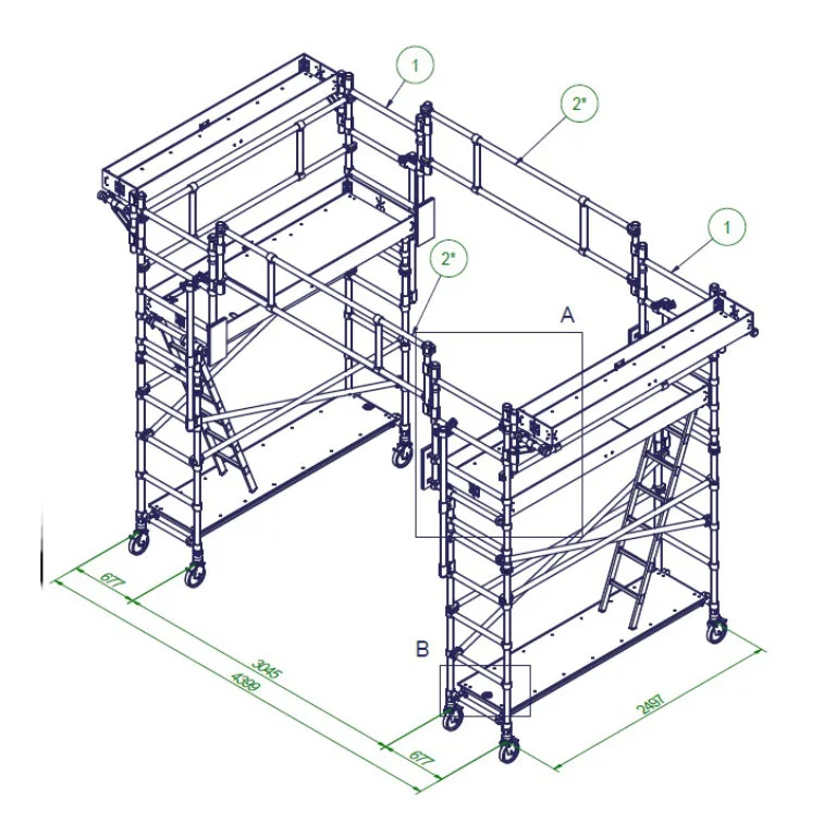 fiberglass-scaffolds genex buses-scaffolds photos