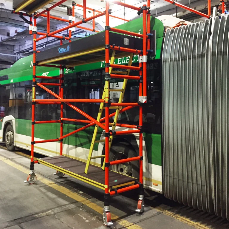 fiberglass-scaffolds genex buses-scaffolds photos